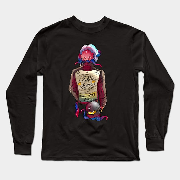 cafe racer biker Long Sleeve T-Shirt by cesarmora456